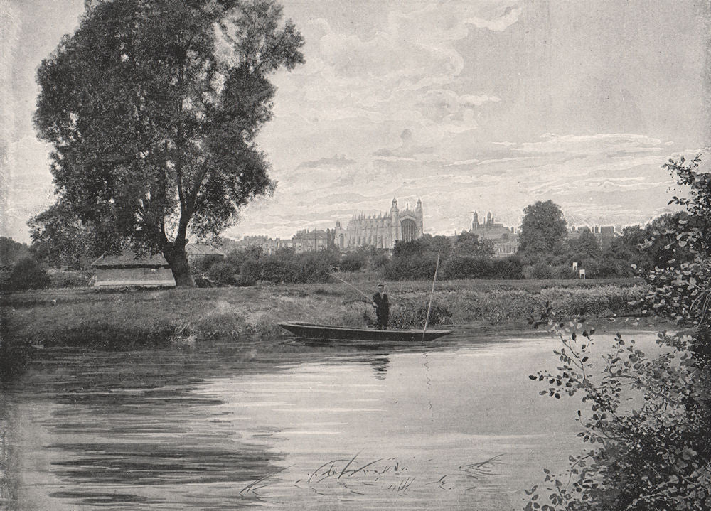 BERKSHIRE. Eton. The College Chapel 1900 old antique vintage print picture